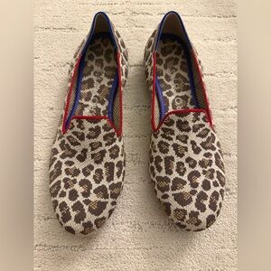 Rothy’s Mocha Leopard Print Women's Slip-On Loafers Size 8